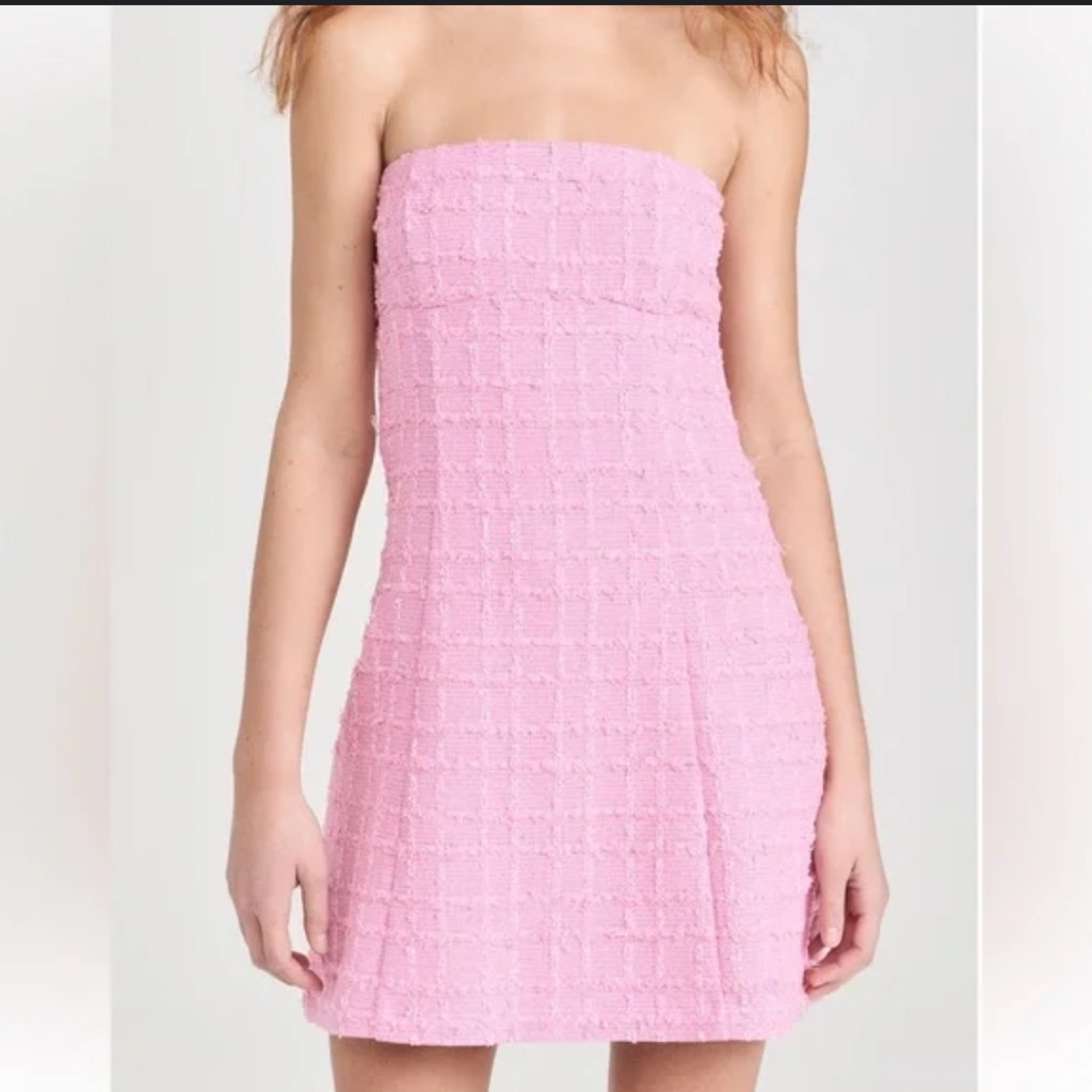 Amanda Uprichard Strapless Pink Mini Dress